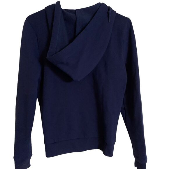 Victoria's Secret PINK Navy Blue Zip Up‎ Hooded Sweatshirt - Size XS - Picture 3 of 8